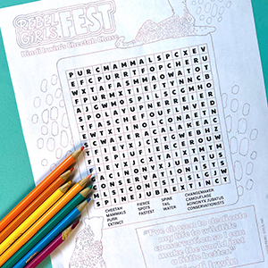 Thumbnail illustration of the word search activity print out