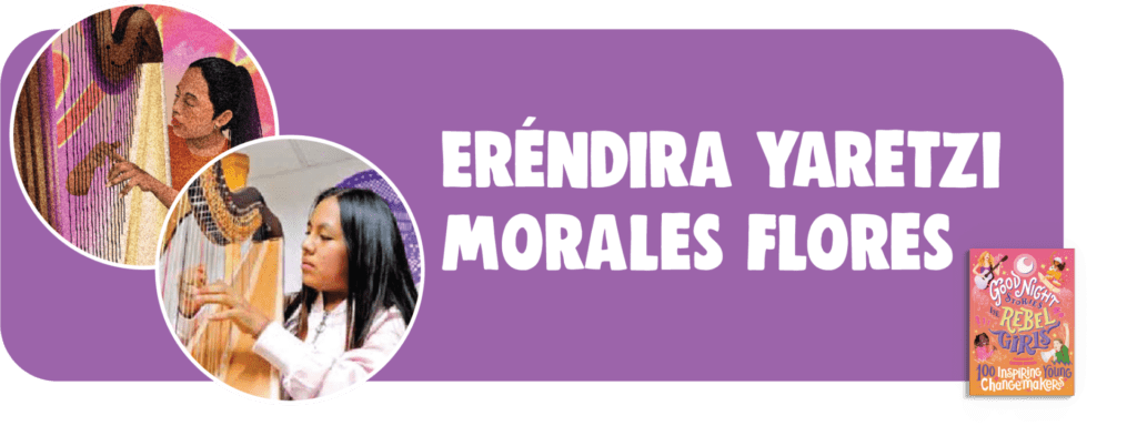 Header of Eréndira Yaretzi Morales Flores with photograph and illustration