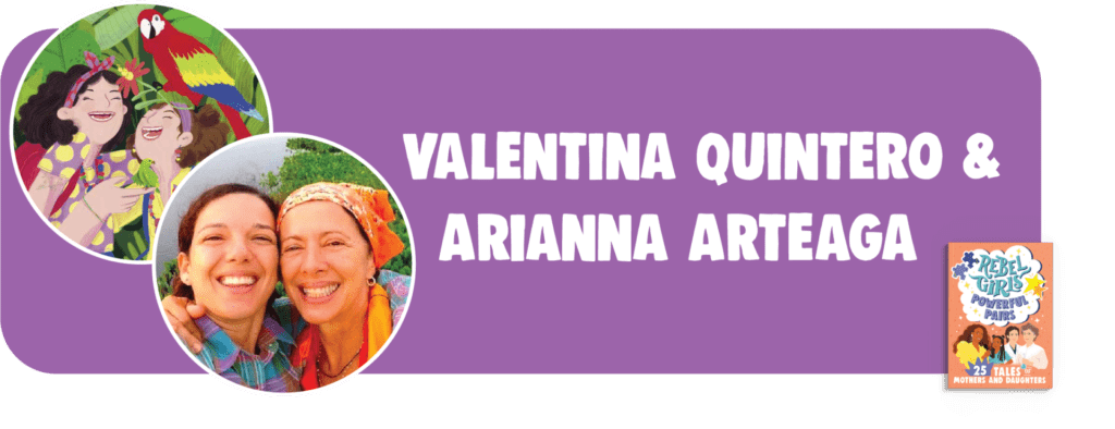 Header of Valentina Quintero & Arianna Arteaga with photograph and illustration