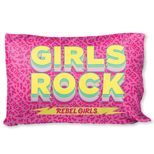 &#8220;Girls Rock&#8221; Reversible Pillowcase