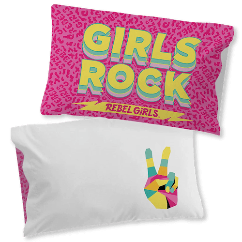 “Girls Rock” Reversible Pillowcase