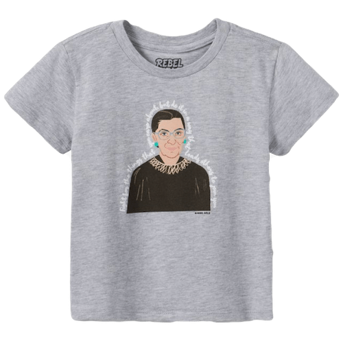 Toddlers&#8217; Ruth Bader Ginsburg Short-Sleeve T-Shirt (Grey)