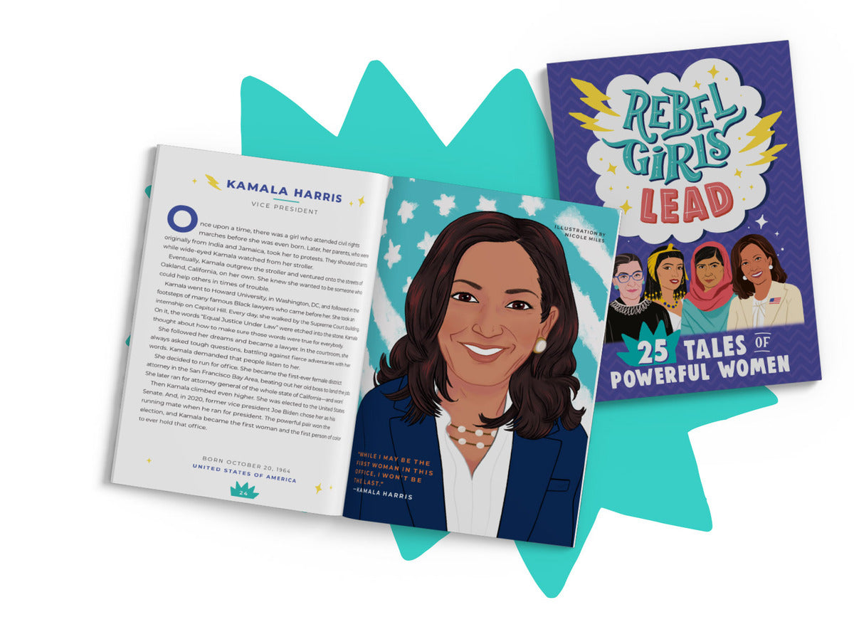 <p>This paperback collection showcases some of the most beloved stories about leadership from the first three volumes of the New York Times best-selling series Good Night Stories for Rebel Girls. It also features 11 brand new tales of women&rsquo;s activism, bravery, determination, and vision.</p>
<p></p>
<p>
Readers can reach for new heights with Vice President Kamala Harris, organize voter registration drives with Stacey Abrams, spread messages of kindness with Lady Gaga, and captain a team of Olympic gymnasts with Aly Raisman. The exciting, easy-to-read stories are paired with colorful full-page portraits created by female artists from all around the world.</p>
