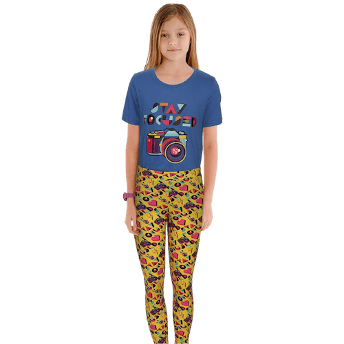 Kids’ “Stay Focused” Leggings with Pockets
