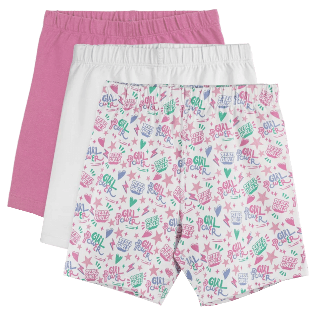 Kids Organic Cotton Bike Short 3 Pack Rebel Girls