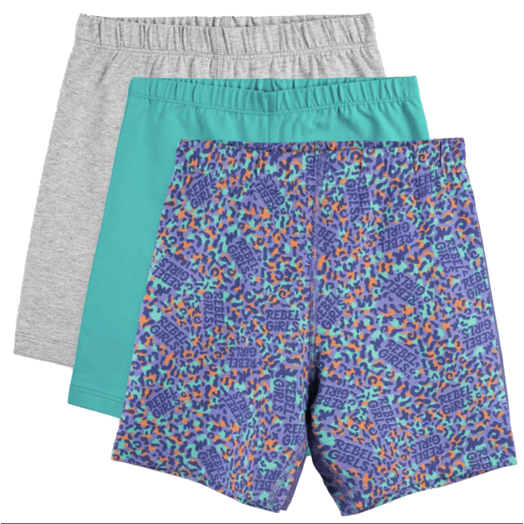 Kids Organic Cotton Bike Short 3 Pack Rebel Girls