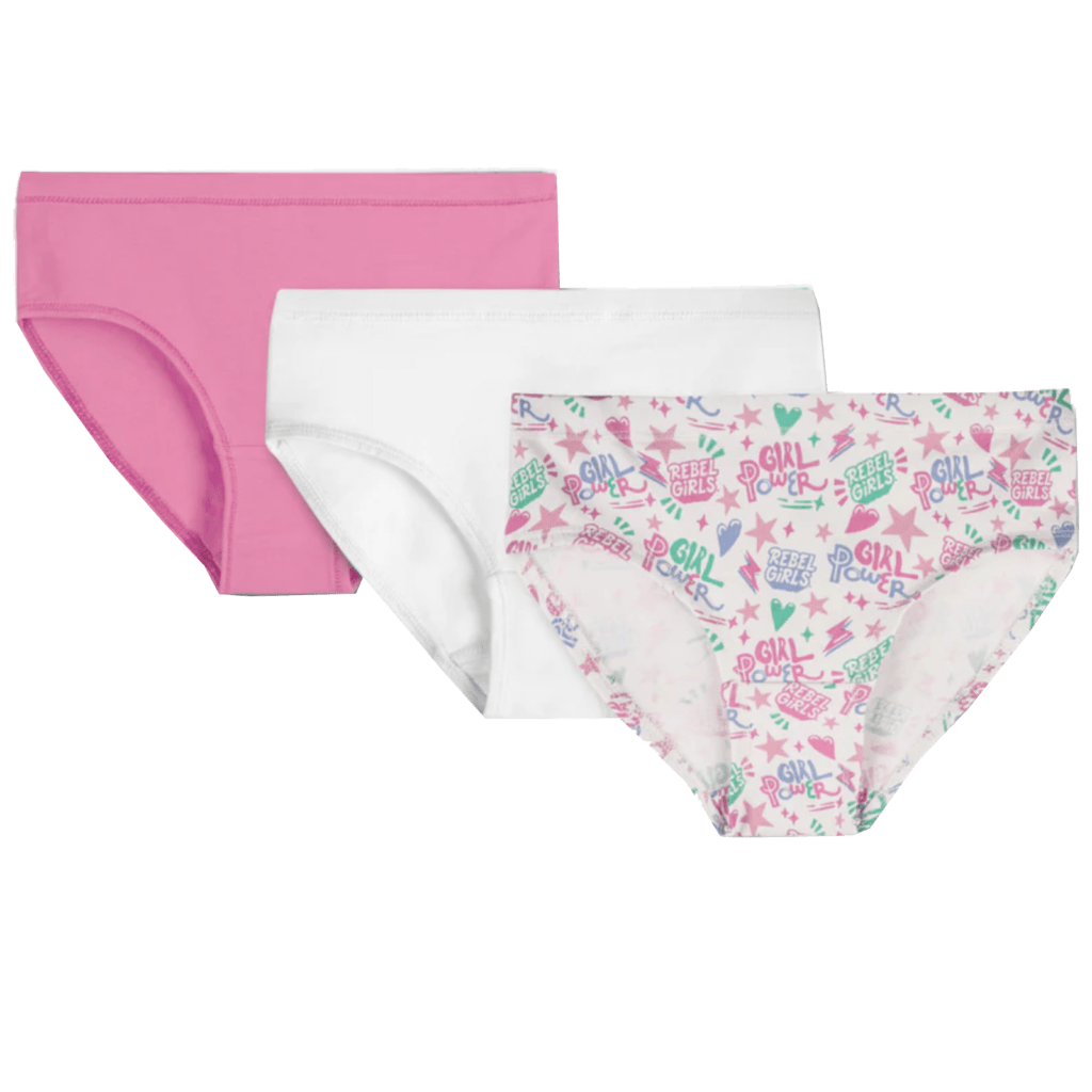 3-pack of girls' panties made from pure organic cotton 54524