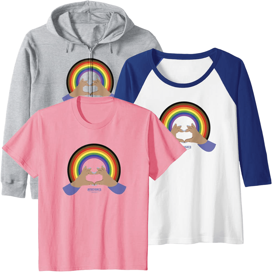 &#8220;Heart Hands Under The Rainbow&#8221; Tops and Tees