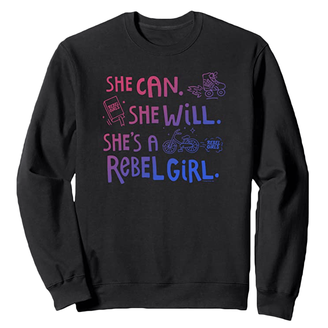 “She Can. She Will.” Tops and Tees