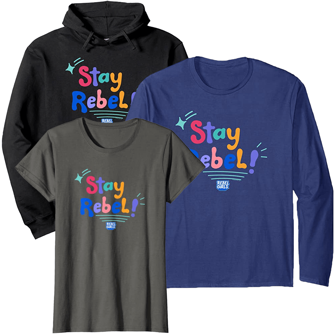 Doodled &#8220;Stay Rebel!&#8221; Tops and Tees