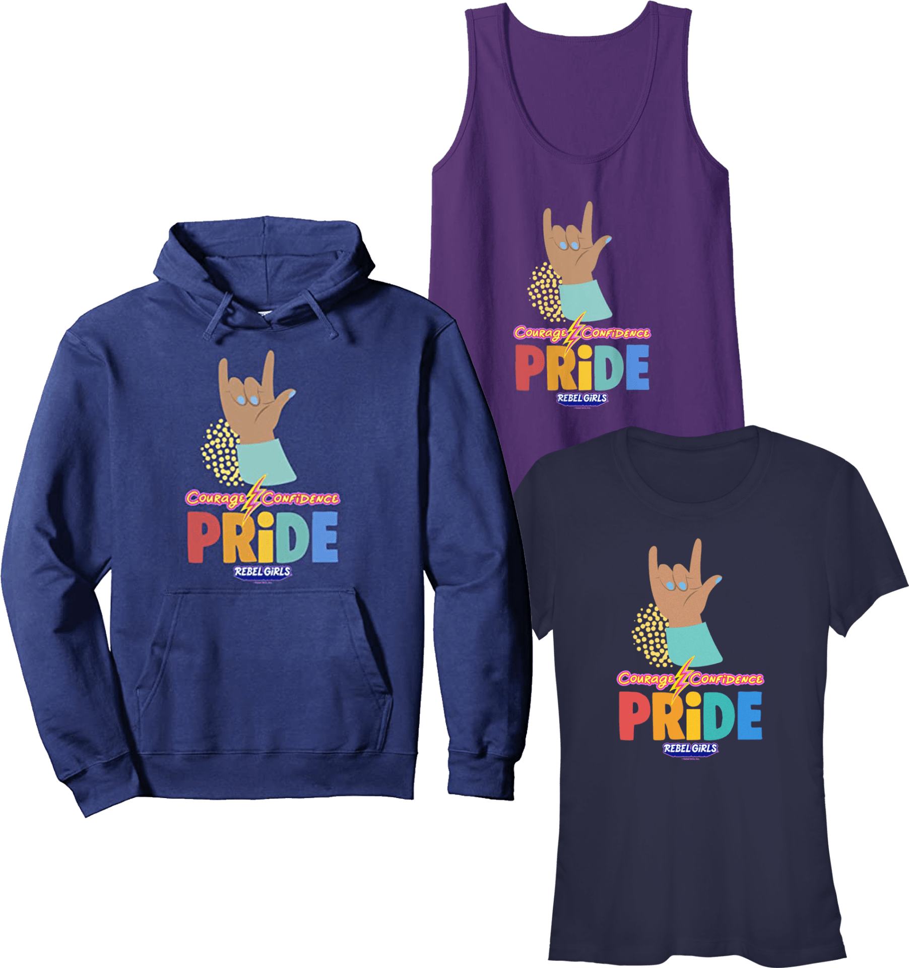 Pride &#8220;Courage &#038; Confidence&#8221; Tops &#038; Tees